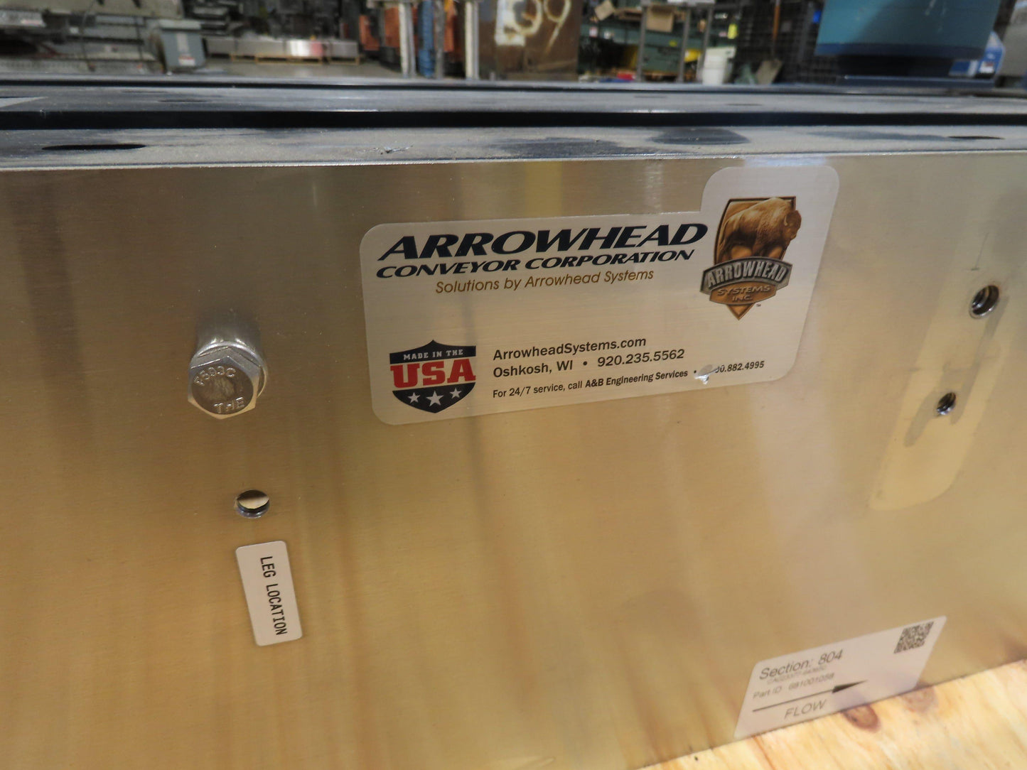 Arrowhead 7.5" Tabletop Stainless Bottle Conveyor 2-Belt Transfer 48" Drive 3PH