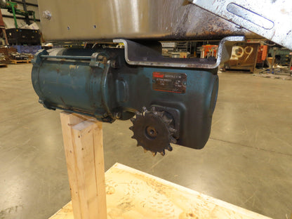 7.5" Tabletop Belt Stainless Bottle Conveyor 24" Drive Section 460V 3PH