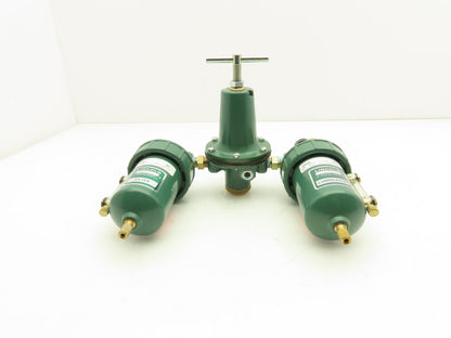 Lincoln 600104 Pneumatic Filter Regulator Lubricator Assembly 1/4" NPT