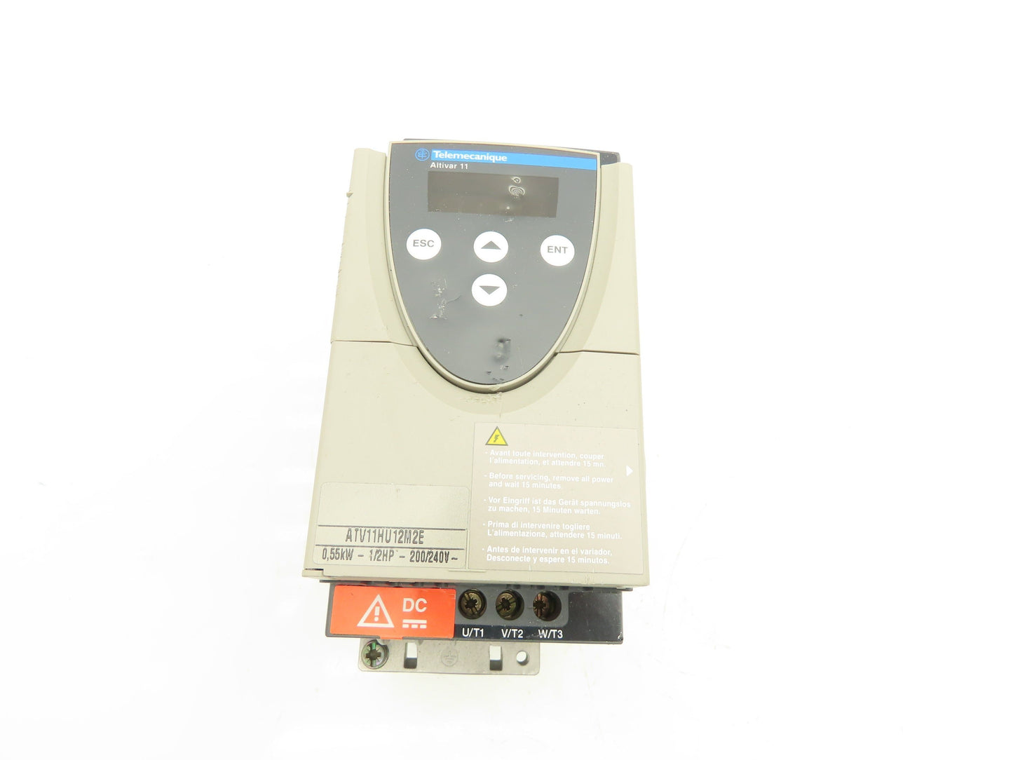 Telemecanique ATV11HU12M2E Altivar 11 AC Drive VFD 0.55kva 1/2Hp 1Ph 240V Input