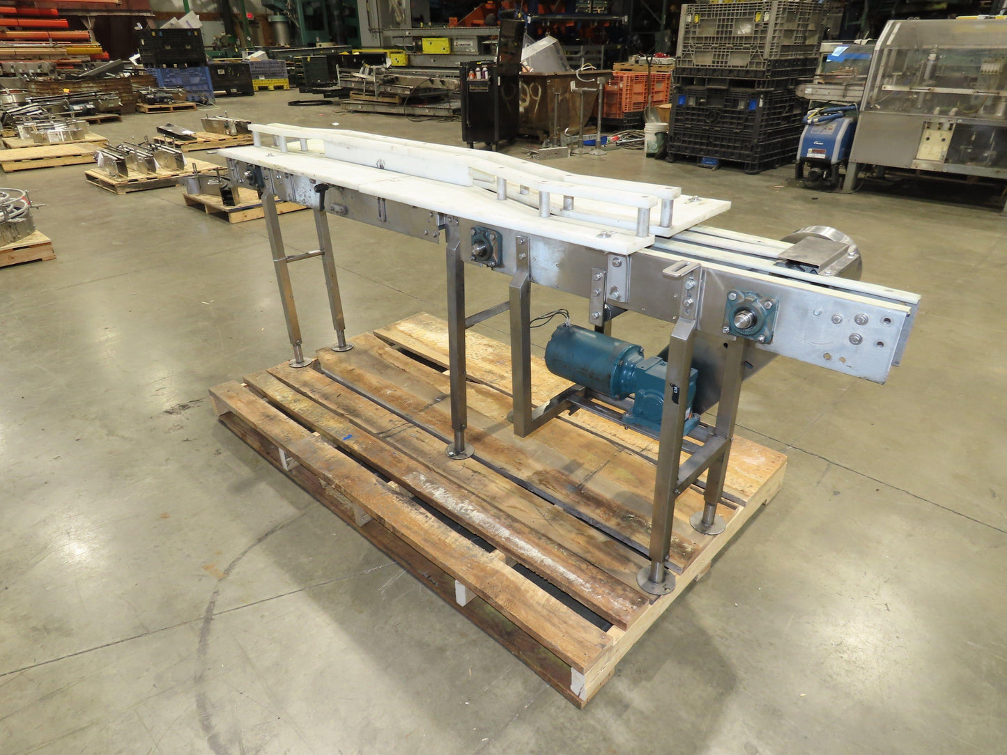 Stainless Bottle Conveyor Can Coder Diverter 3.25" Tabletop 3-Belt 460V Drive