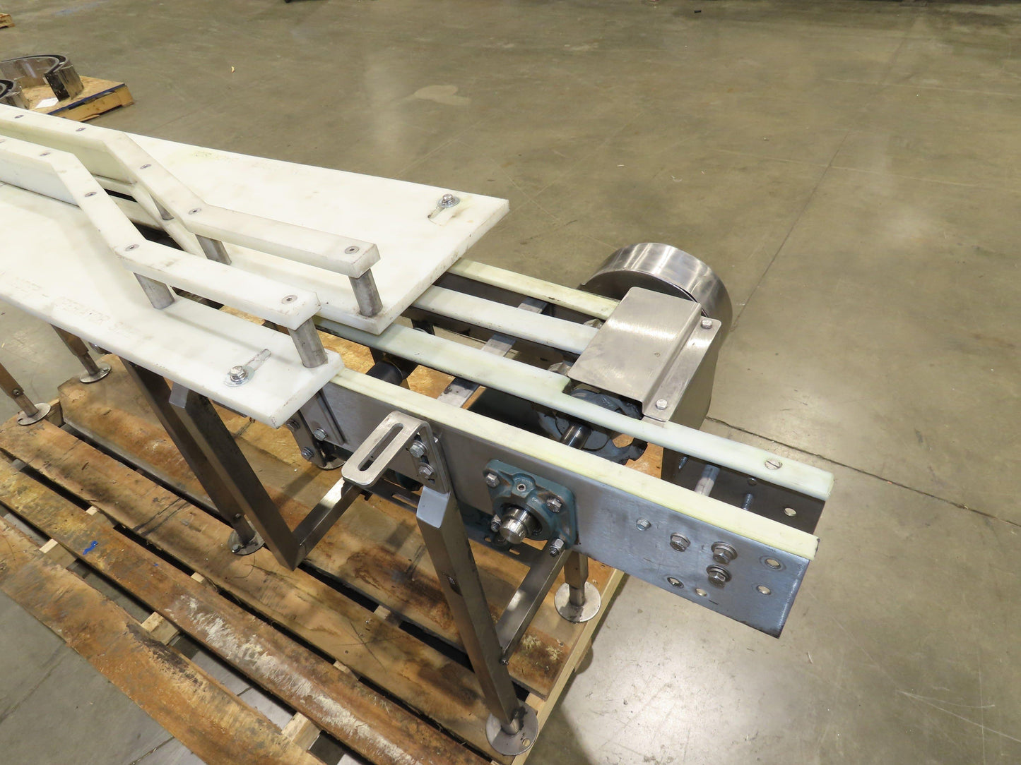 Stainless Bottle Conveyor Can Coder Diverter 3.25" Tabletop 3-Belt 460V Drive