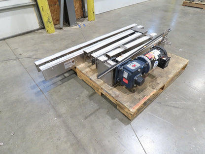 Arrowhead 7.5" Tabletop Belt Stainless Bottle Conveyor 11' 6"L 460V Drive