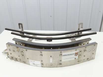 Arrowhead 3.25" Tabletop Belt Stainless Bottle Conveyor 45° Curve Section 26"