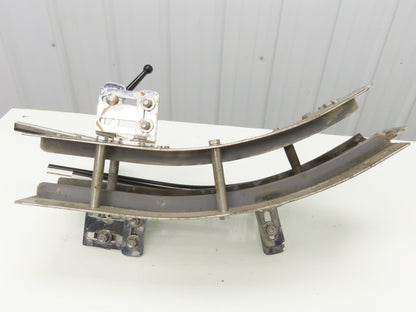 Arrowhead 3.25" Tabletop Belt Stainless Bottle Conveyor 45° Curve Section 21"L