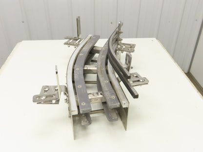 Arrowhead 7.5" Tabletop Belt Stainless Bottle Conveyor 45° Curve Section 24"L