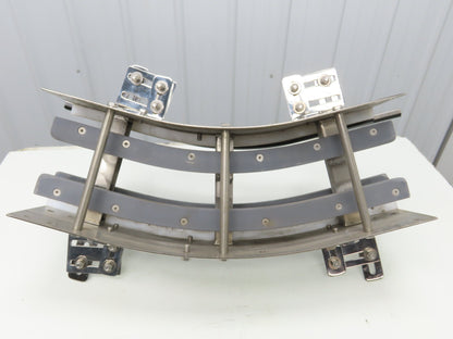 Arrowhead 7.5" Tabletop Belt Stainless Bottle Conveyor 45° Curve Section 24"L