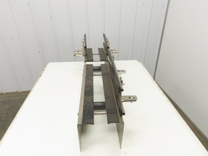 Arrowhead 7.5" Tabletop Belt Stainless Bottle Conveyor Idler Sections 36"L