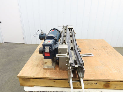 Arrowhead 3.25" Tabletop Stainless Bottle Conveyor 2-Belt Transfer 54" Drive 3PH