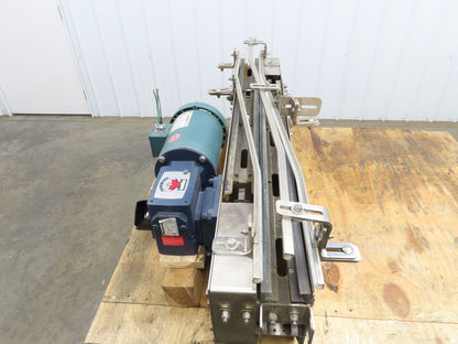 Arrowhead 3.25" Tabletop Stainless Bottle Conveyor 2-Belt Transfer 48" Drive 3PH
