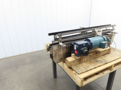 Arrowhead 3.25" Tabletop Stainless Bottle Conveyor 2-Belt Transfer 54" Drive 3PH