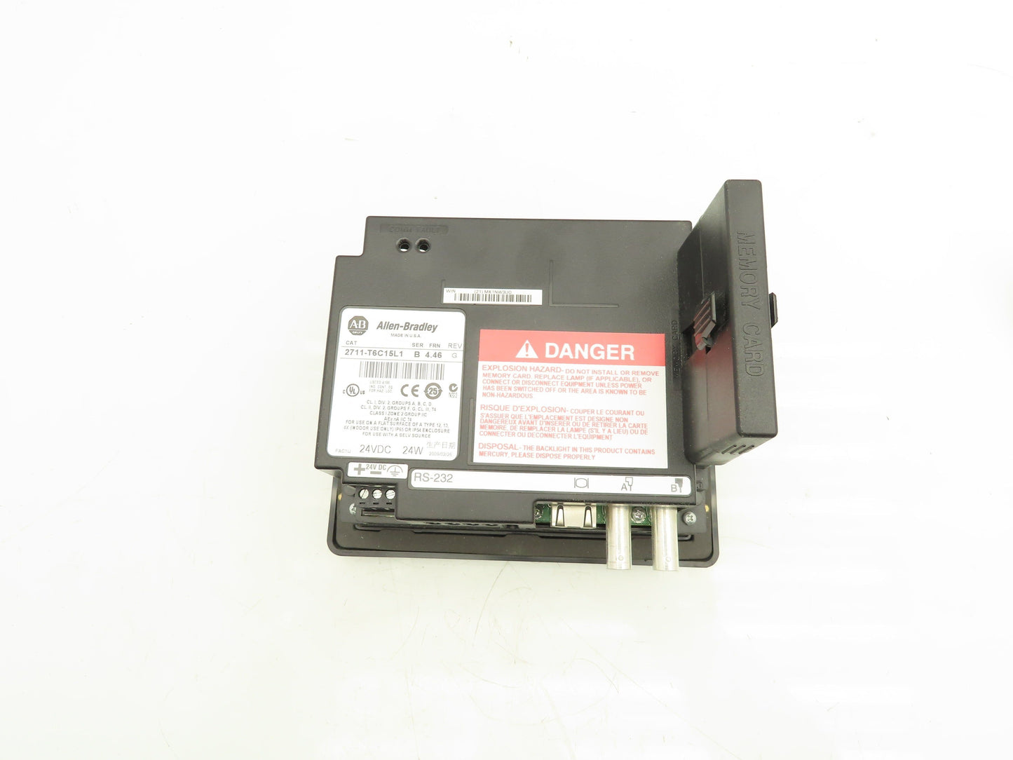 Allen Bradley 2711-T6C15L1 PanelView 600 Touch Screen PLC HMI SER B Frn 4.46