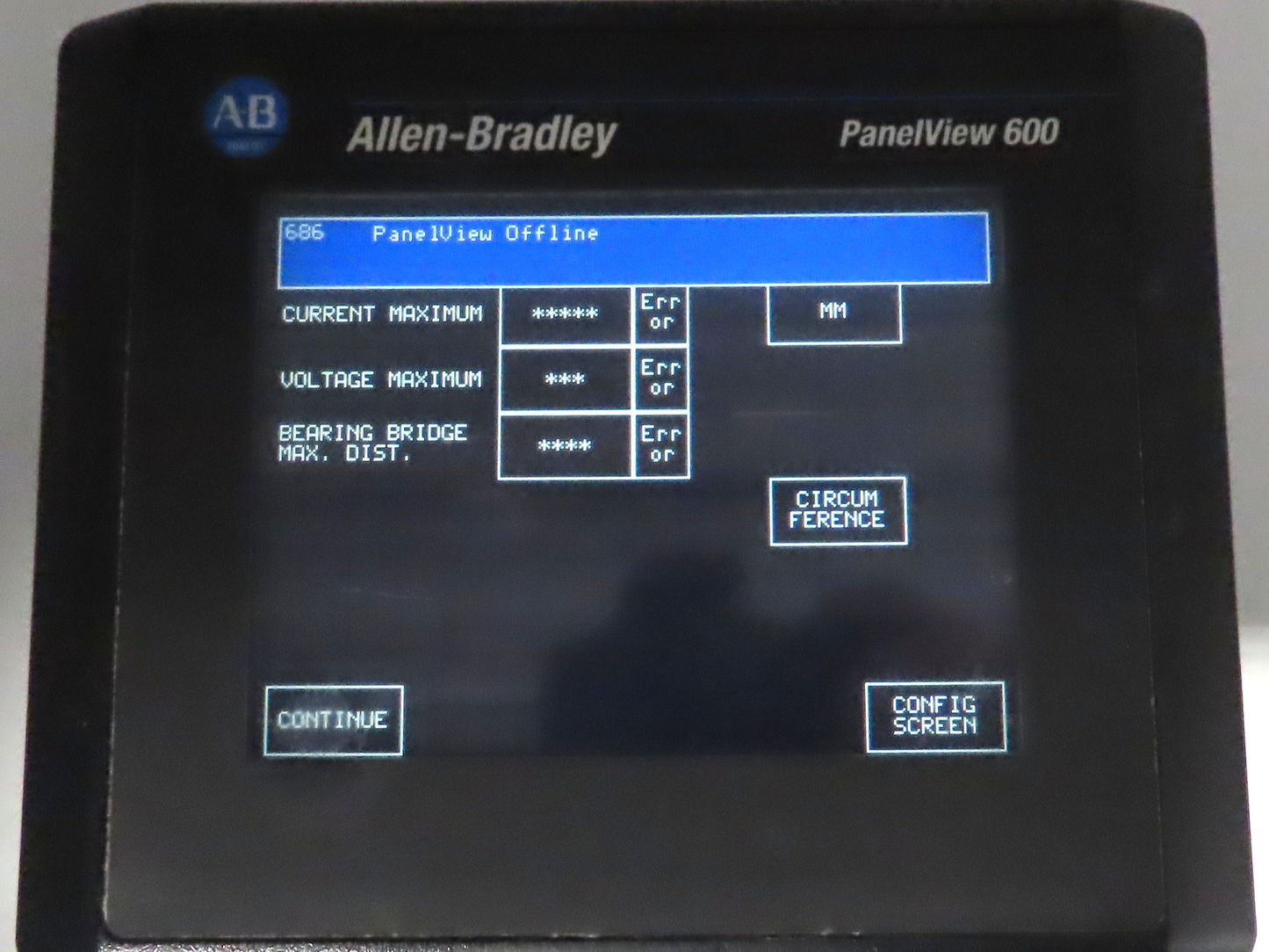Allen Bradley 2711-T6C16L1 PanelView 600 Touch Screen PLC HMI SER B Frn 4.48