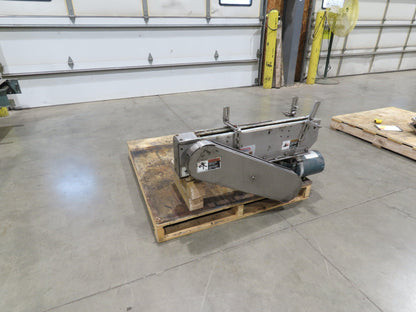 Arrowhead 3.25" Tabletop Belt Stainless Bottle Conveyor 36" Chain Drive 460V 3PH
