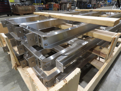 Arrowhead Stainless Bottle Conveyor Riser Upright Leg Supports 14"x 8'  Lot of 5