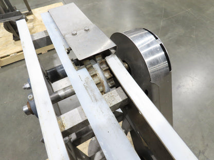 Arrowhead 3.25" Tabletop Stainless Bottle Conveyor 2-Belt Transfer 48" Drive 3PH