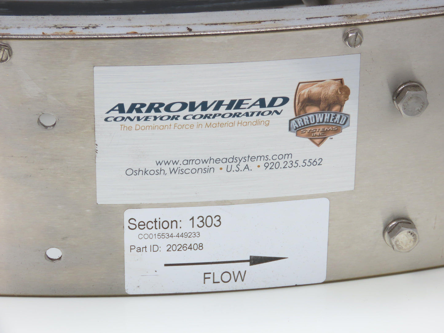 Arrowhead 12" Tabletop Belt Stainless Bottle Conveyor 90° Curve Section 51"