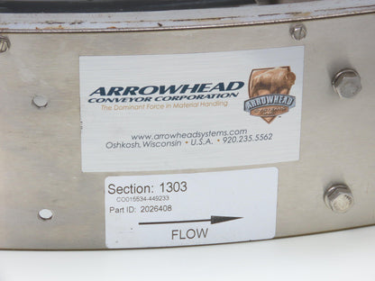 Arrowhead 12" Tabletop Belt Stainless Bottle Conveyor 90° Curve Section 51"