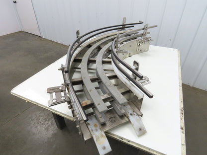 Arrowhead 12" Tabletop Belt Stainless Bottle Conveyor 90° Curve Section 51"