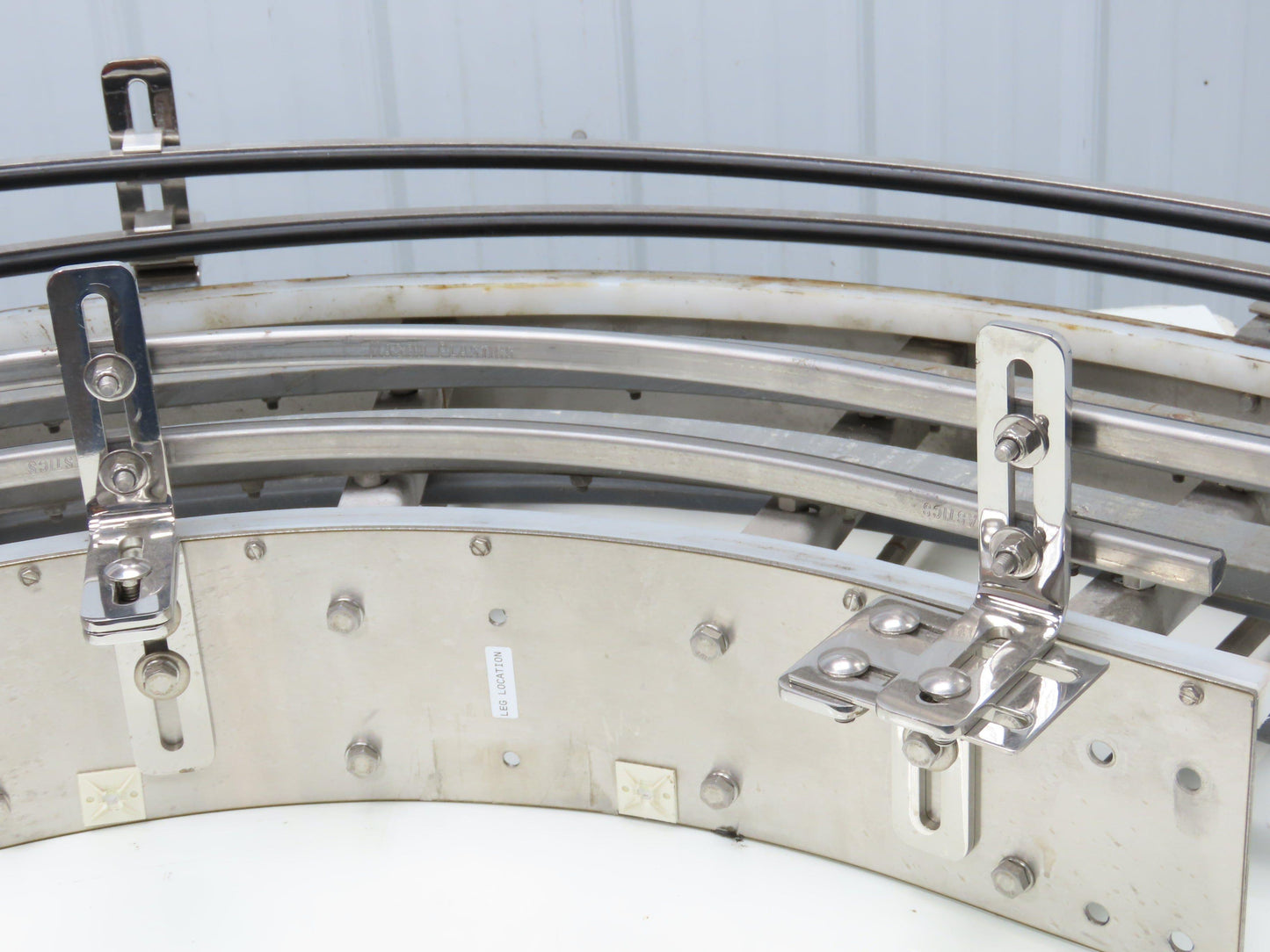 Arrowhead 12" Tabletop Belt Stainless Bottle Conveyor 90° Curve Section 51"