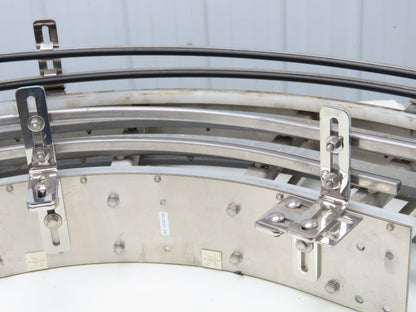 Arrowhead 12" Tabletop Belt Stainless Bottle Conveyor 90° Curve Section 51"