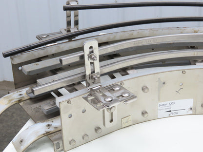 Arrowhead 12" Tabletop Belt Stainless Bottle Conveyor 90° Curve Section 51"