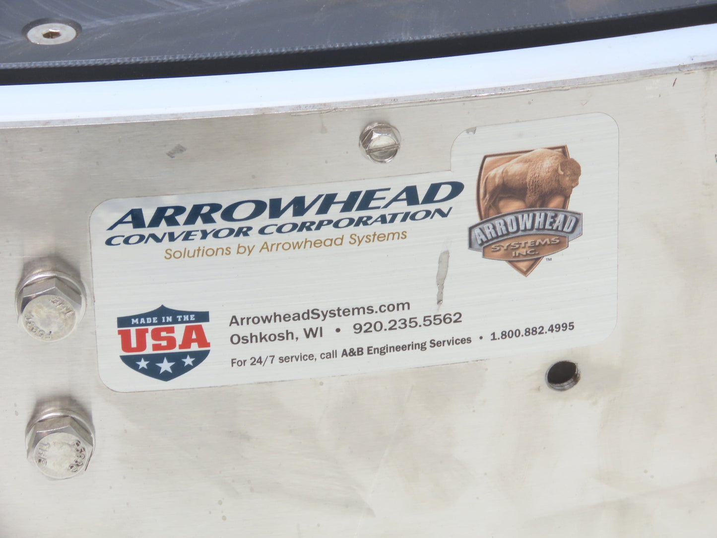 Arrowhead 7.5" Tabletop Belt Stainless Bottle Conveyor 90° Curve Section 48"