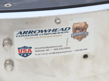 Arrowhead 7.5" Tabletop Belt Stainless Bottle Conveyor 90° Curve Section 48"