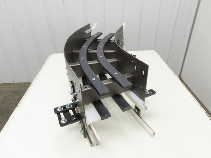 Arrowhead 10" Tabletop Belt Steel Bottle Conveyor 45° Curve Section 33"