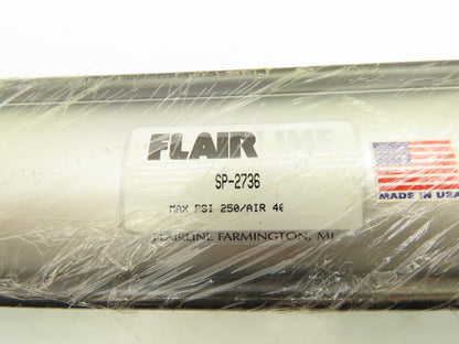 Flairline SP-2736 Flange Mount Pneumatic Cylinder 10" Stroke 2" Bore 5/8" Shaft