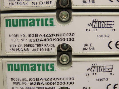 Numatics I63BA4Z2KN00030 120V Pneumatic Solenoid Valve 8-Station Manifold Assy