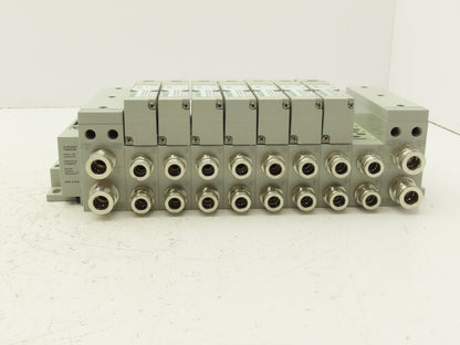 Numatics I63BA4Z2KN00030 120V Pneumatic Solenoid Valve 8-Station Manifold Assy