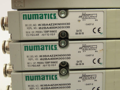 Numatics I63BA4Z2KN00030 120V Pneumatic Solenoid Valve 8-Station Manifold Assy