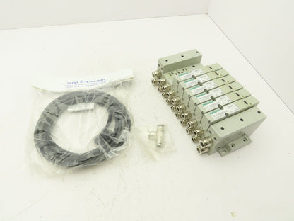 Numatics I63BA4Z2KN00030 120V Pneumatic Solenoid Valve 8-Station Manifold Assy