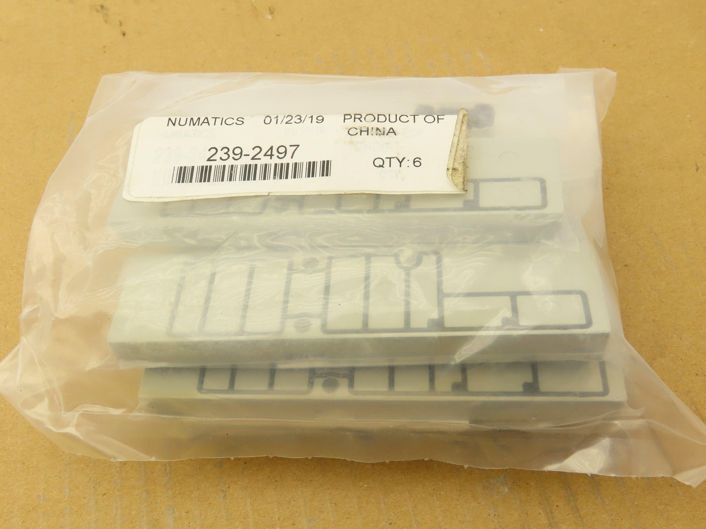 Numatics 239-2497 Pneumatic Manifold Blank Plate ISO 15407-2 26mm Lot of 6