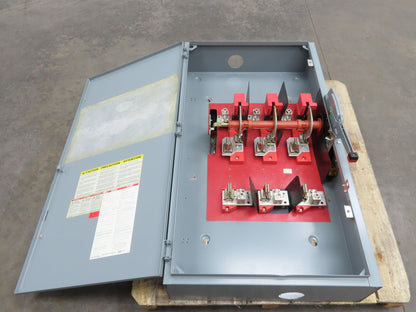 Square D H365 Safety Disconnect Switch 400A 600V 3 Pole Fused Type E2
