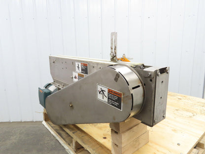 Arrowhead 3.25" Tabletop Belt Stainless Bottle Conveyor 36" Chain Drive 460V 3PH