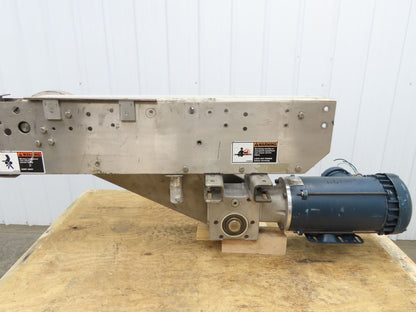 Arrowhead 3.25" Tabletop Belt Stainless Bottle Conveyor 36" Chain Drive 460V 3PH