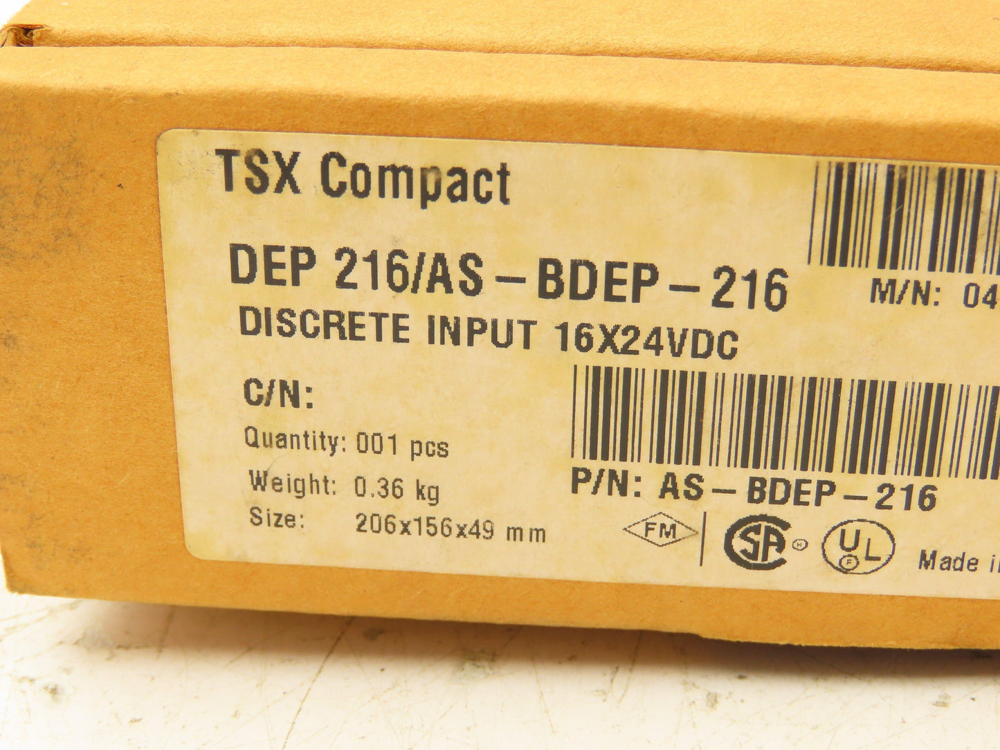 Schneider DEP 216 AS-BDEP-216 Modicon TSX Compact Discrete 16 Channel 24V Input