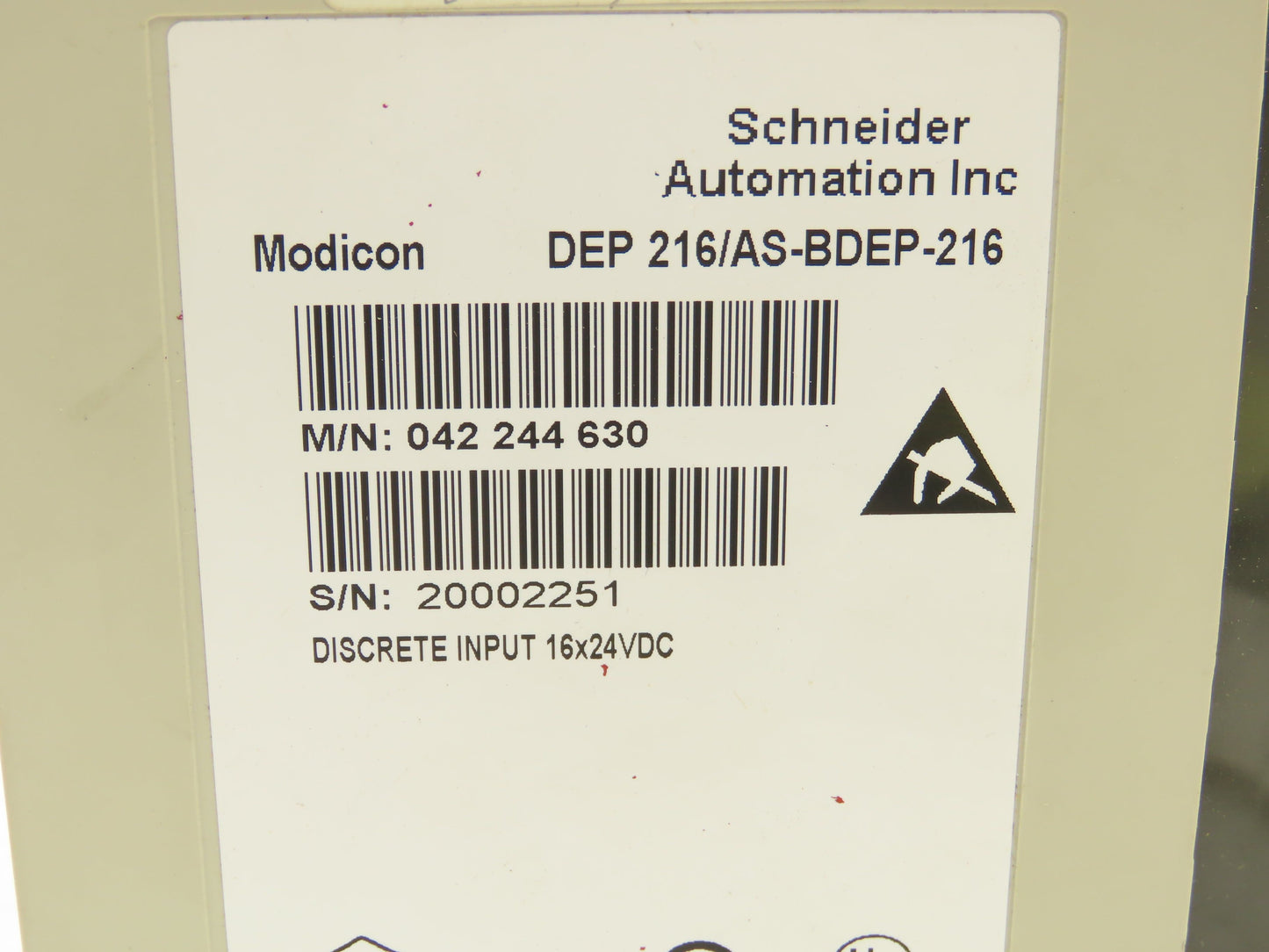 Schneider DEP 216 AS-BDEP-216 Modicon TSX Compact Discrete 16 Channel 24V Input