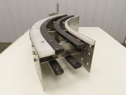 Arrowhead 10" Tabletop Belt Steel Bottle Conveyor 60° Curve 40"L x 7-5/8"H