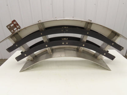 Arrowhead 10" Tabletop Belt Steel Bottle Conveyor 60° Curve 40"L x 7-5/8"H