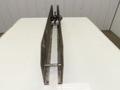 Arrowhead 3.25" Tabletop Stainless Bottle Conveyor Idler Section 36"L  -No Drive