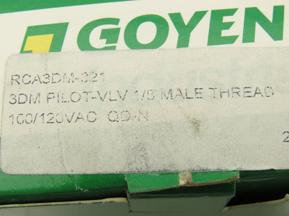 Goyen RCA3DM-321 Solenoid Pilot Valve 1/8" NPT 120V