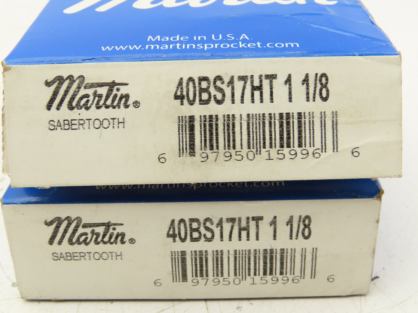 Martin 40BS17HT 1 1/8 Saber Sprocket 1-1/8" Finished Bore 17-Teeth Lot of 2