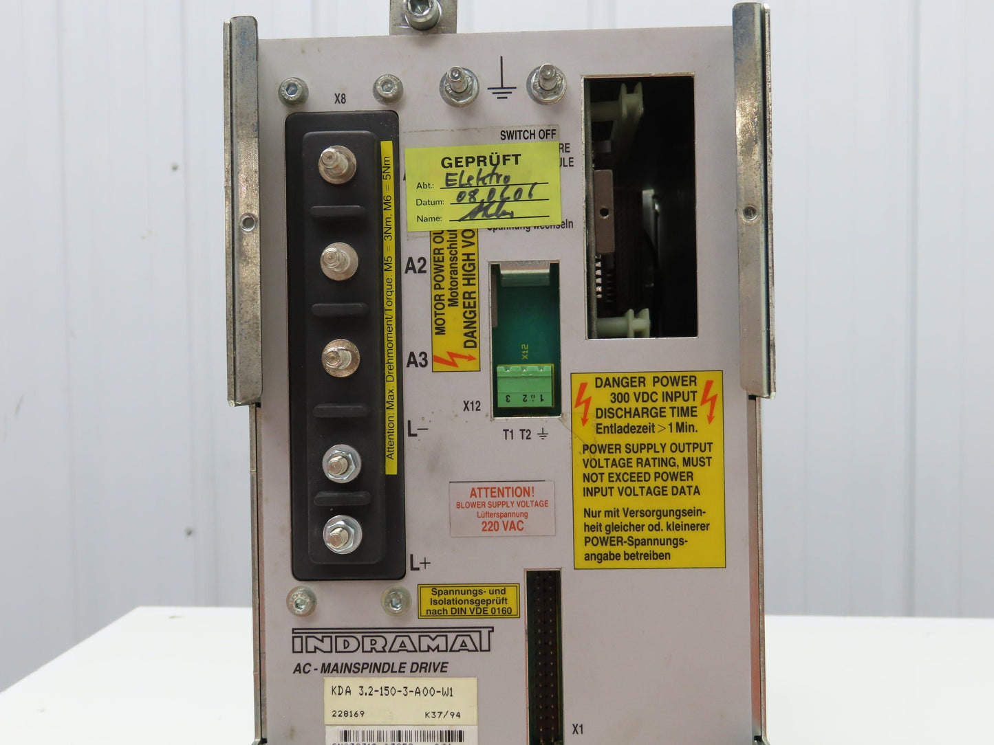 Indramat KDA 3.2-150-3-A00-W1 AC Main Servo Spindle Drive 150A 300V