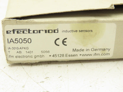 IFM IA5050 IA-3010-APKG Inductive Sensor 10mm Range 24V