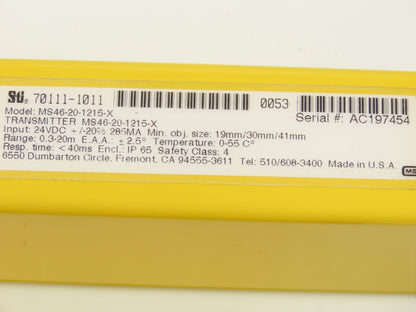 STI MS46-20-1215-R-FP Safety Light Curtain Transmitter/Receiver Set 48"