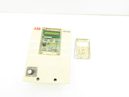ABB ACS201-1P6-3-00-10 ACS 200 AC VFD Drive 1HP 480V 3PH Broken Cover