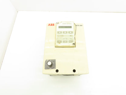 ABB ACS201-1P6-3-00-10 ACS 200 AC VFD Drive 1HP 480V 3PH Broken Cover